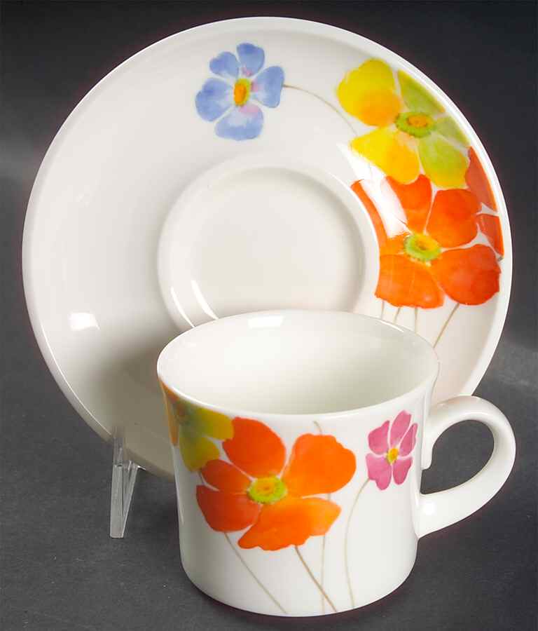 Pretty Posies Flat Cup & Saucer Set by Mikasa-1
