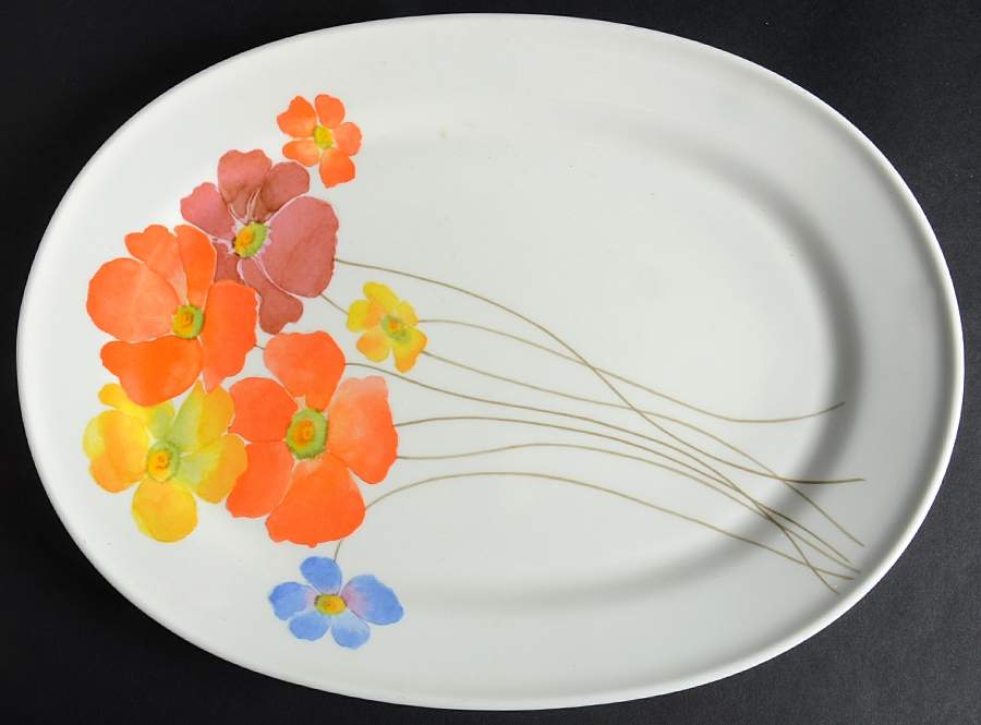 Pretty Posies 14" Oval Serving Platter by Mikasa-1