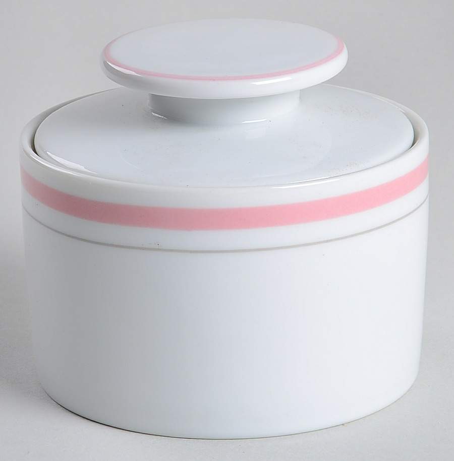 Preppie Pink Sugar Bowl & Lid by Mikasa-1