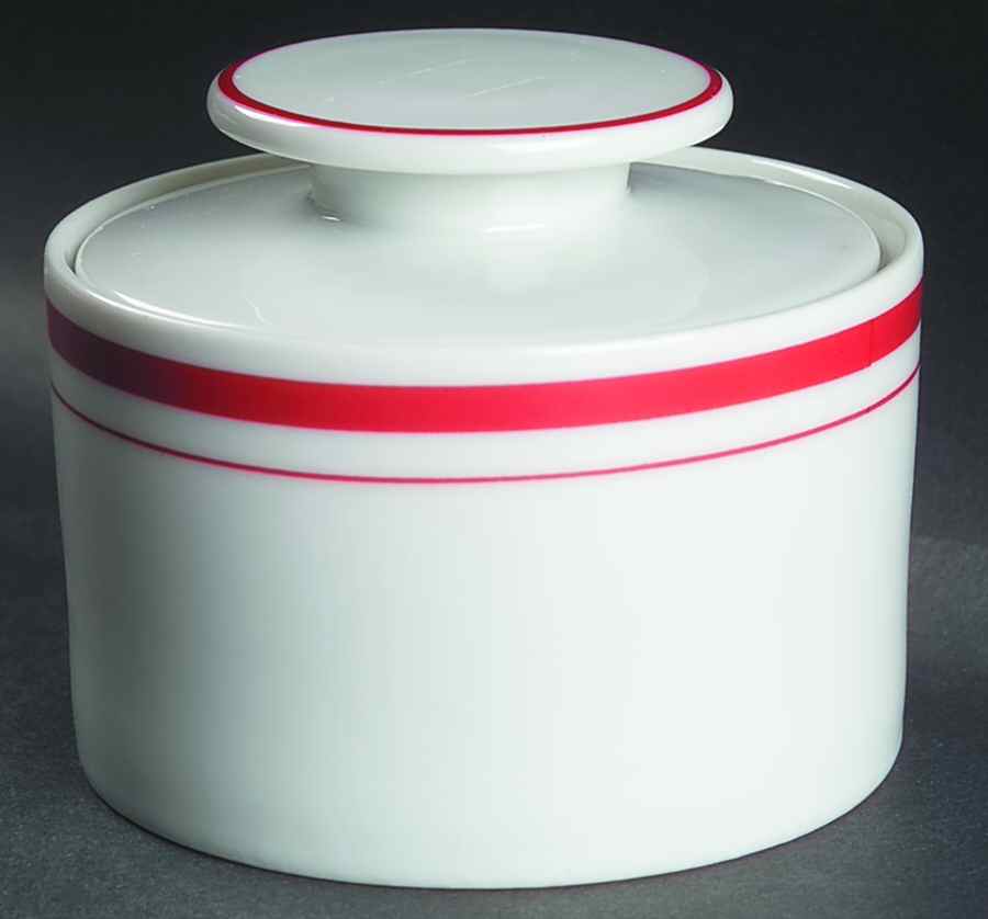 Preppie Red Sugar Bowl & Lid by Mikasa-1