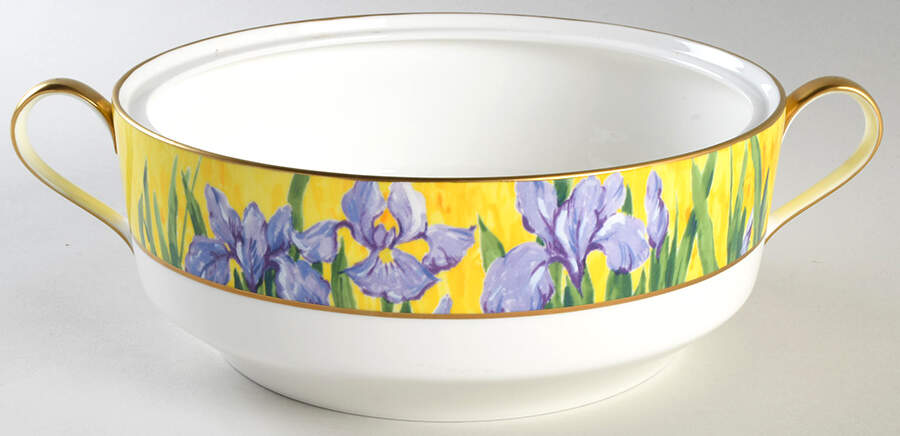 Purple Iris Round Vegetable No Lid by Mikasa-1