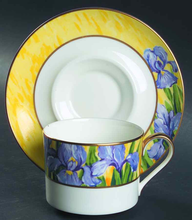 Purple Iris Flat Cup & Saucer Set by Mikasa-1