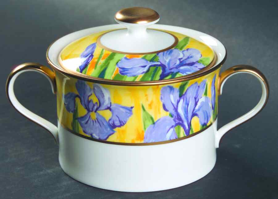 Purple Iris Sugar Bowl & Lid by Mikasa-1
