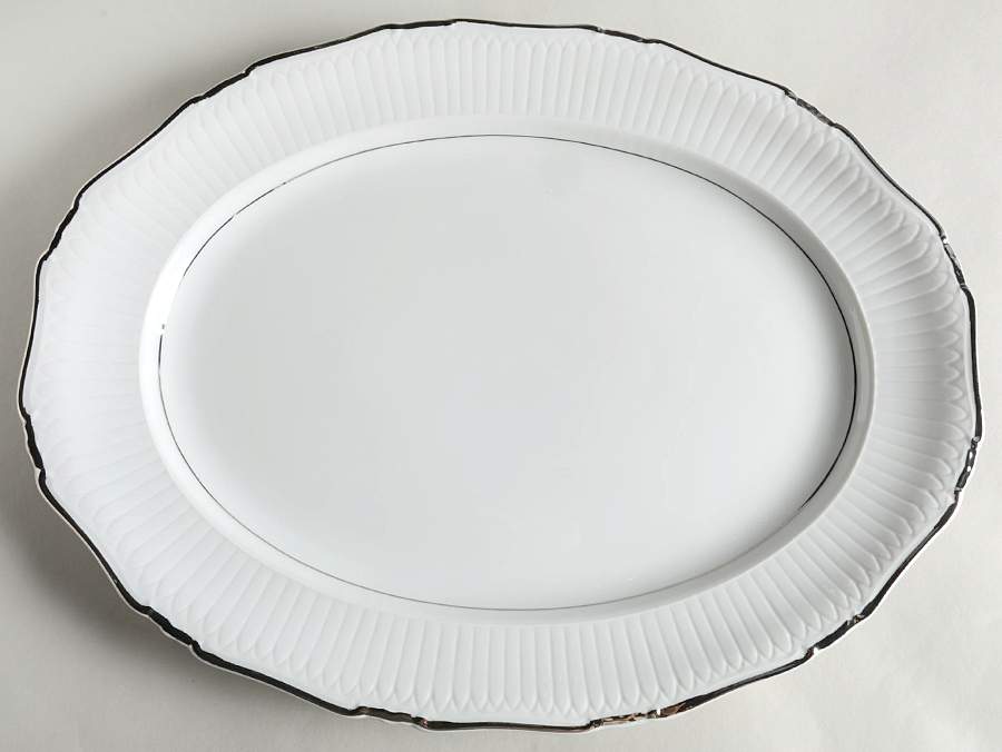Queen Anne 16" Oval Serving Platter by Mikasa-1