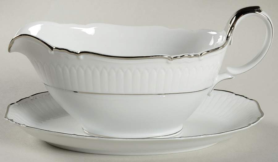Queen Anne Gravy Boat & Underplate/Relish by Mikasa-1