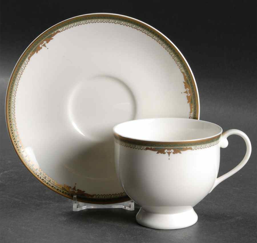 Queen's Court Footed Cup & Saucer Set by Mikasa-1