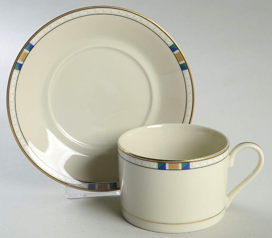 Radison Flat Cup & Saucer Set by Mikasa-1