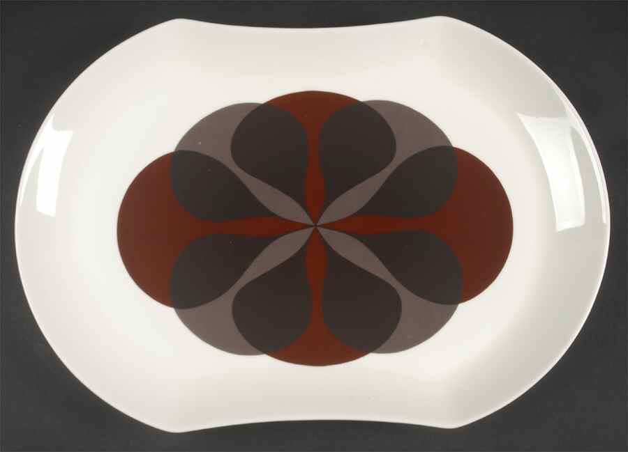 Rain Flower 14" Oval Serving Platter by Mikasa-1