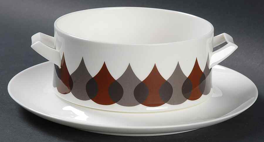 Rain Flower Gravy Boat & Underplate by Mikasa-1
