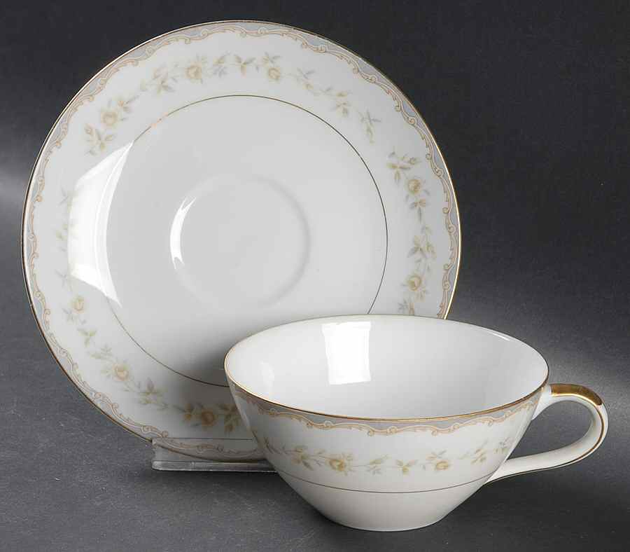 Raleigh Flat Cup & Saucer Set by Mikasa-1