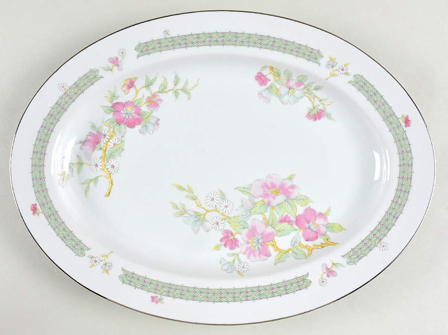 Rambling Rose 14" Oval Serving Platter by Mikasa-1