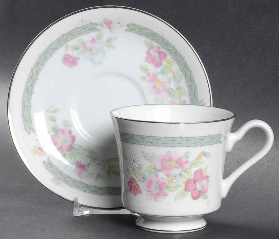 Rambling Rose Footed Cup & Saucer Set by Mikasa-1