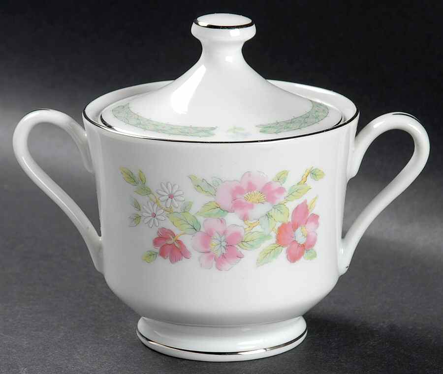 Rambling Rose Sugar Bowl & Lid by Mikasa-1