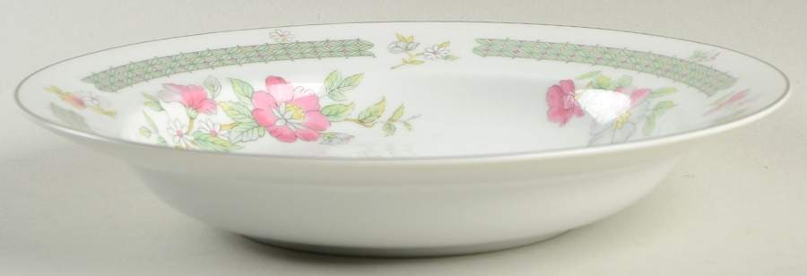 Rambling Rose Rim Soup Bowl by Mikasa-1