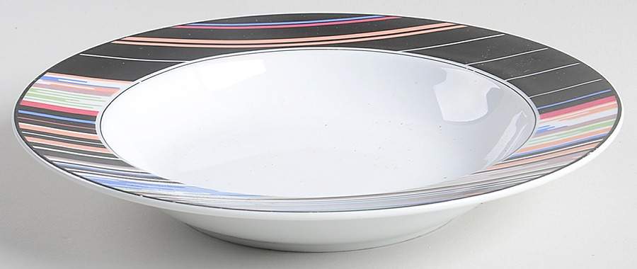 Rag Time Large Rim Soup Bowl by Mikasa-1