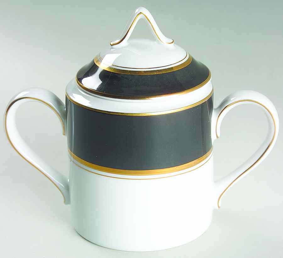 Raven Black Sugar Bowl & Lid by Mikasa-1