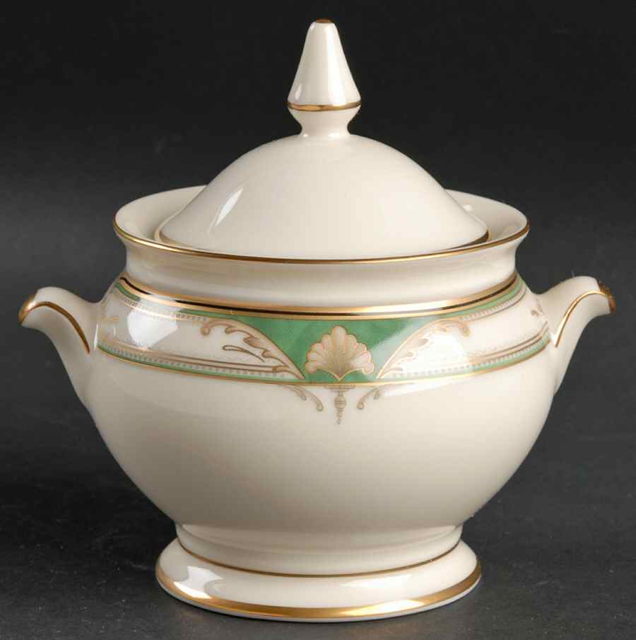 Regal Crest Jade Sugar Bowl & Lid by Mikasa-1
