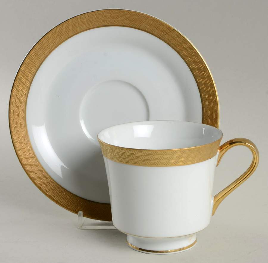 Regent Footed Cup & Saucer Set by Mikasa-1