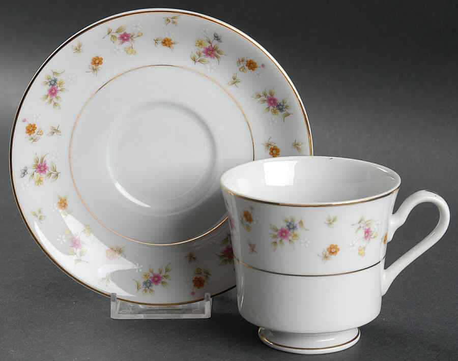 Remembrance Footed Cup & Saucer Set by Mikasa-1