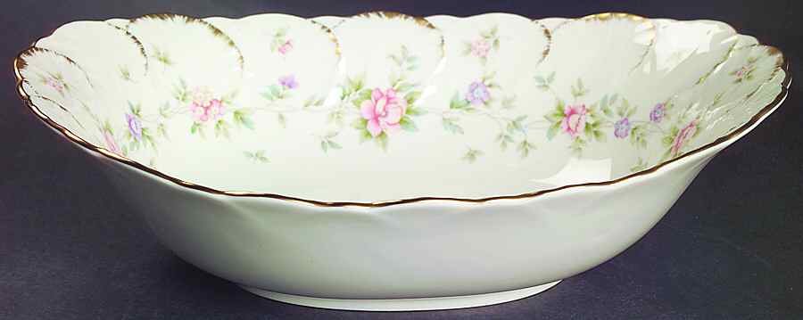 Remembrance 10" Oval Vegetable Bowl by Mikasa-1