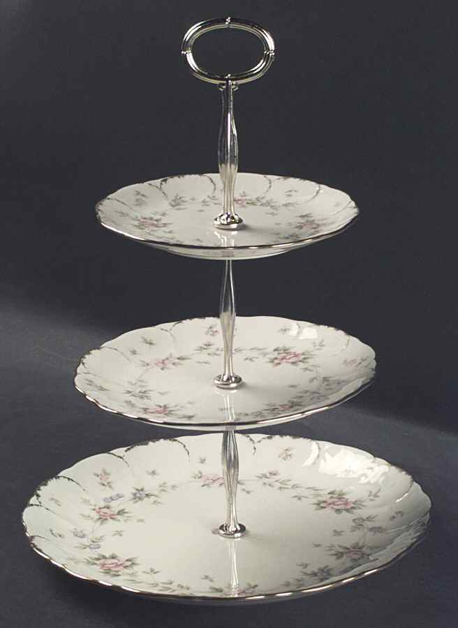 Remembrance 13 7/8"-14 1/4" 3-Tiered Serving Tray(DP,SP,BB) HC by Mikasa-1