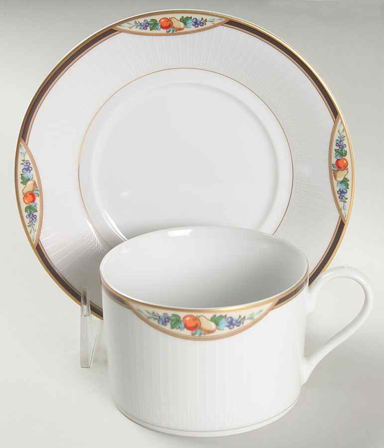 Regal Orchard Flat Cup & Saucer Set by Mikasa-1