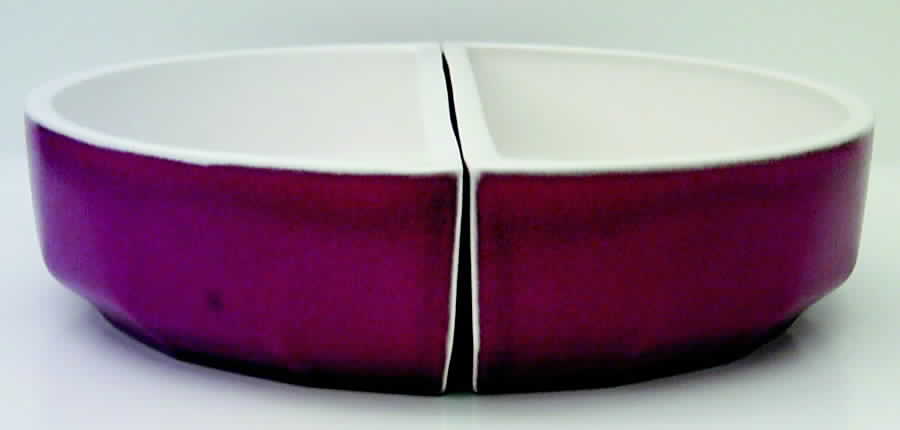 Red Poppy Round Divided Vegetable Bowl by Mikasa-1