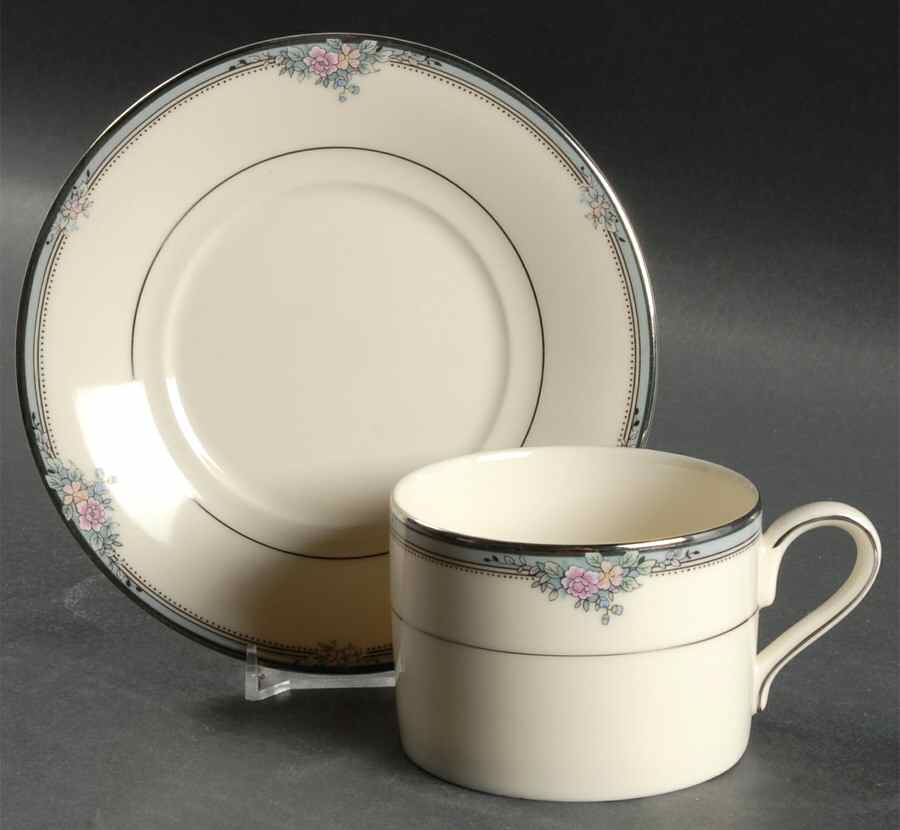 Regal Rose Flat Cup & Saucer Set by Mikasa-1