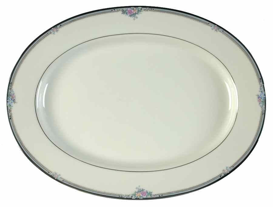 Regal Rose 14" Oval Serving Platter by Mikasa-1