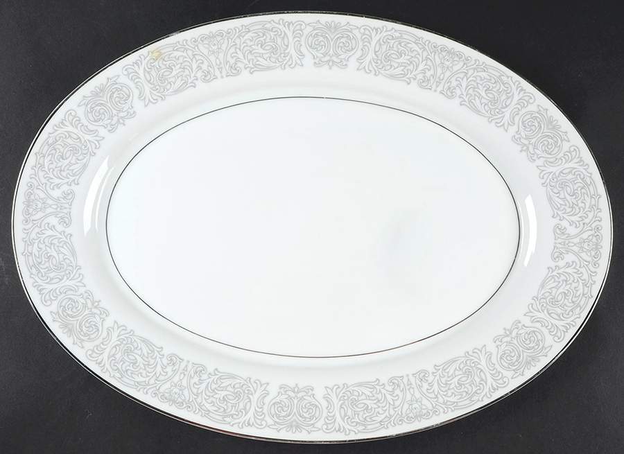 Reverie 14" Oval Serving Platter by Mikasa-1