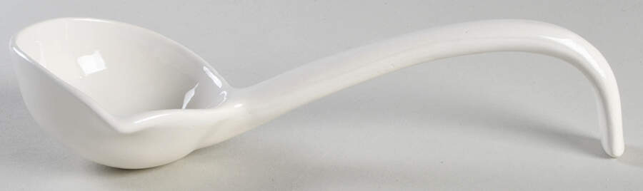 Renaissance White Tureen Ladle by Mikasa-1