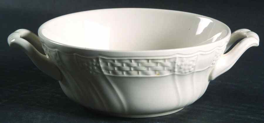 Renaissance White Flat Cream Soup Bowl by Mikasa-1