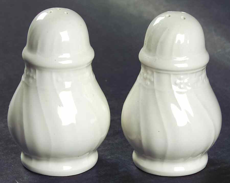 Renaissance White Salt & Pepper Set by Mikasa-1