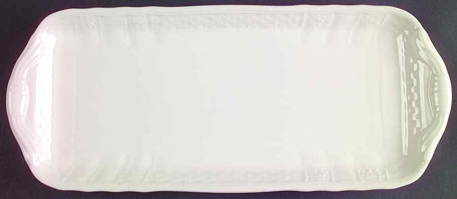 Renaissance White Large Sandwich Tray by Mikasa-1