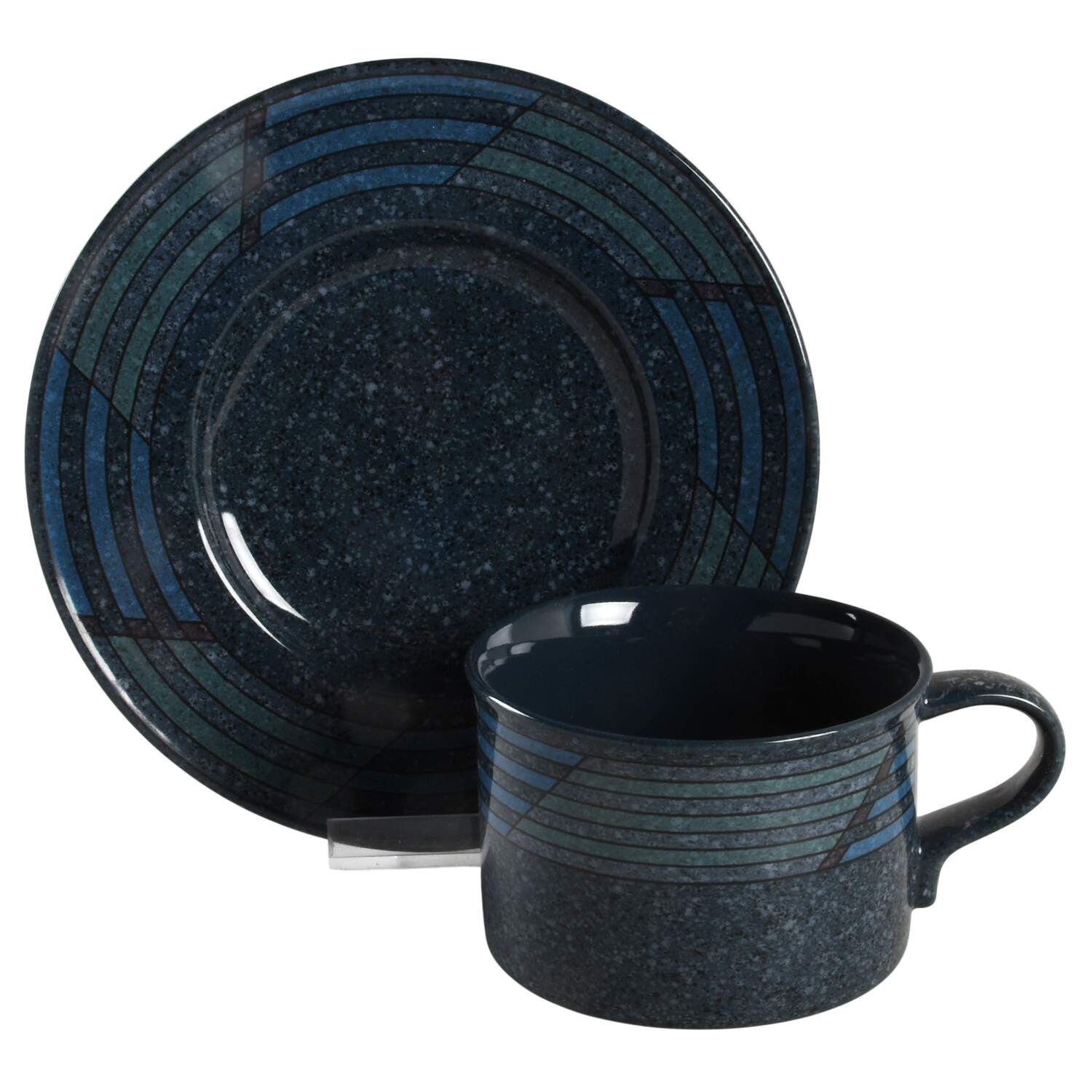 Rhythm and Blues Flat Cup & Saucer Set by Mikasa-1