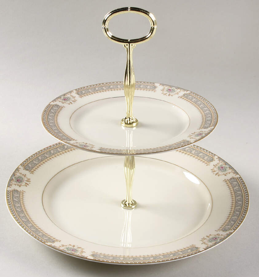 Richelieu 6 5/8"-10"  2 Tiered Serving Tray (Dp, Sp) HC by Mikasa-1
