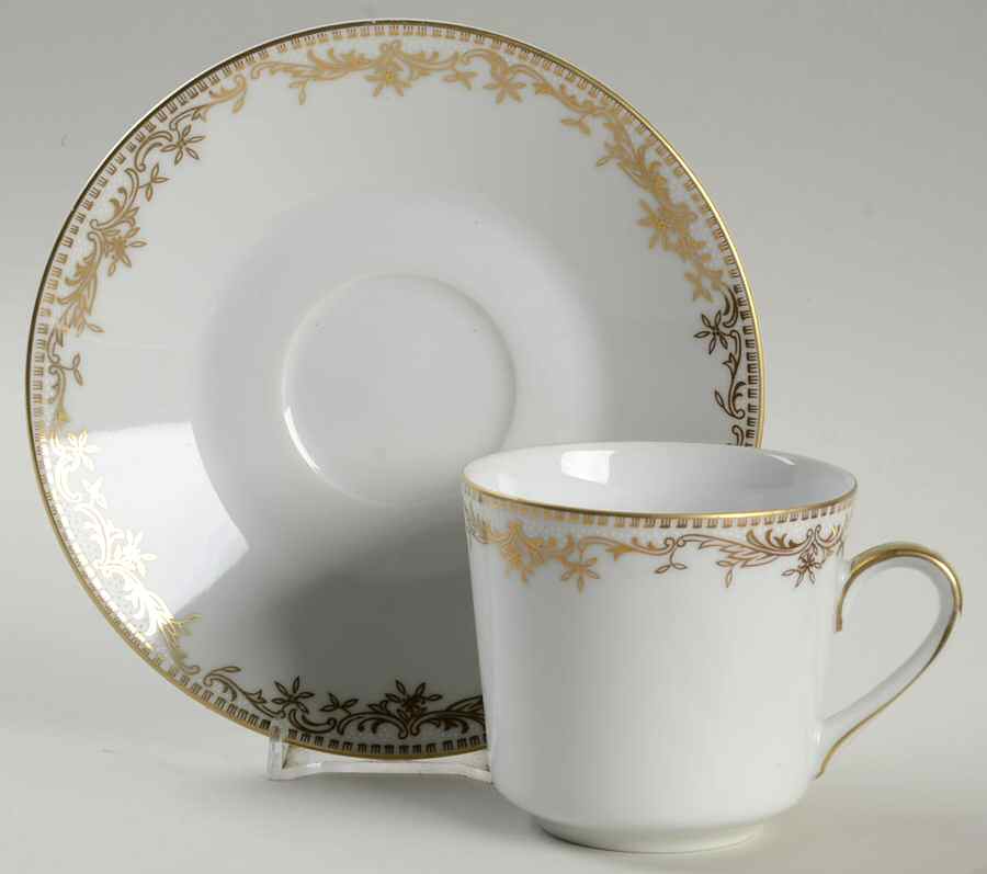 Richelieu Flat Cup & Saucer Set by Mikasa-1
