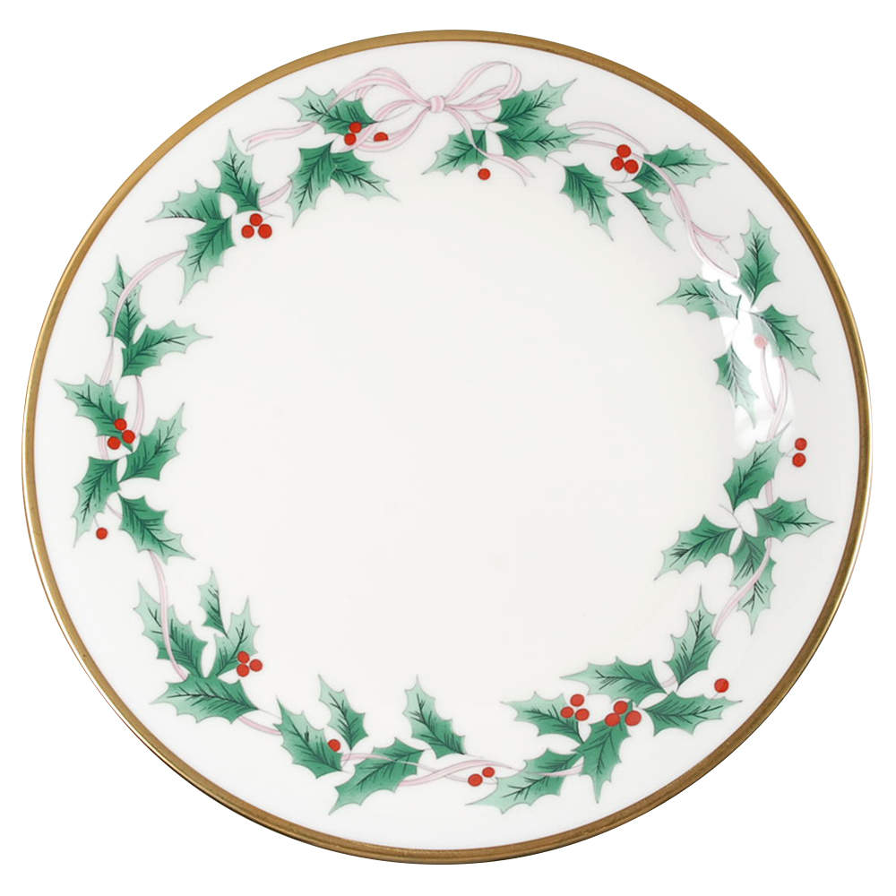 Ribbon Holly 12" Chop Plate (Round Platter) by Mikasa-1