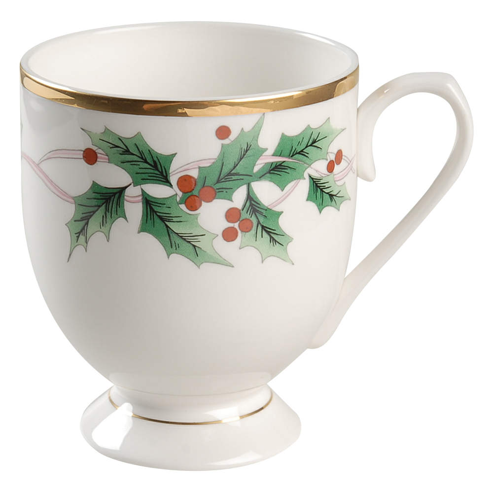 Ribbon Holly Mug by Mikasa-1
