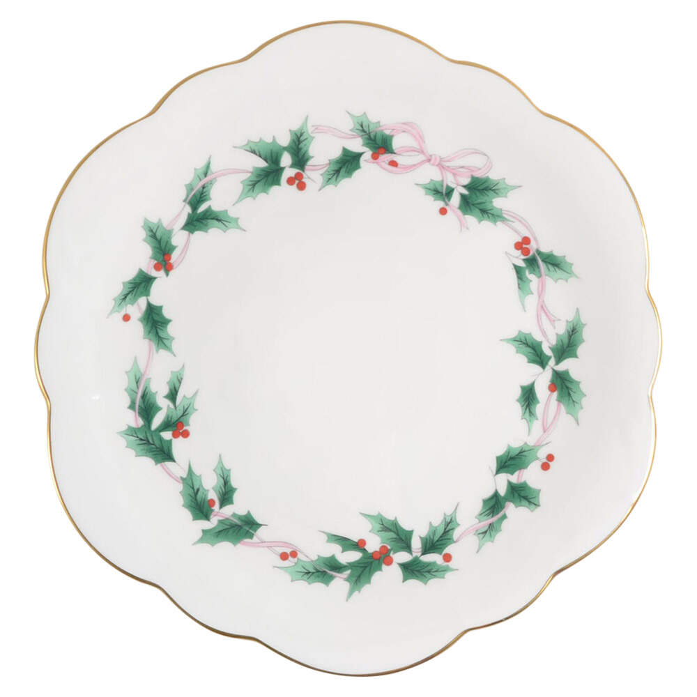 Ribbon Holly Wellington Canape Plate by Mikasa-1
