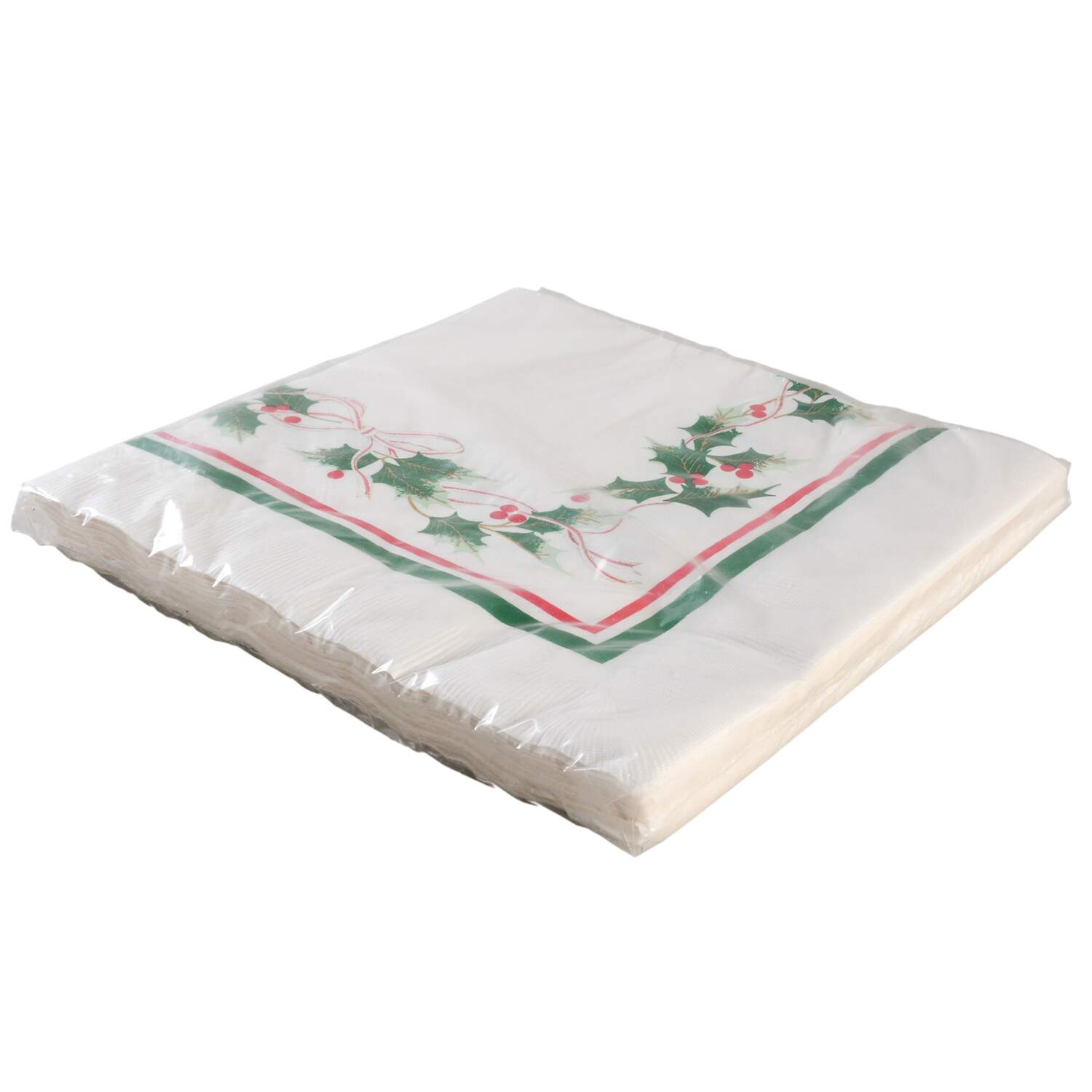 Ribbon Holly Package of Paper Dinner Napkins by Mikasa-1
