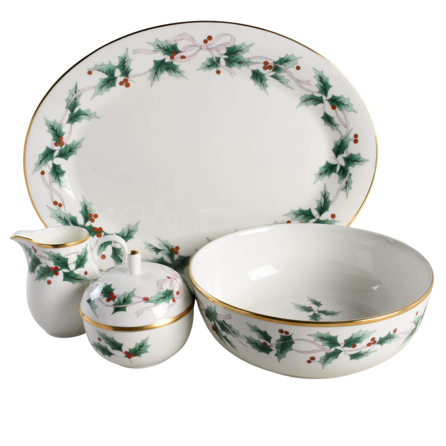Ribbon Holly 5 Piece Hostess Set by Mikasa-1