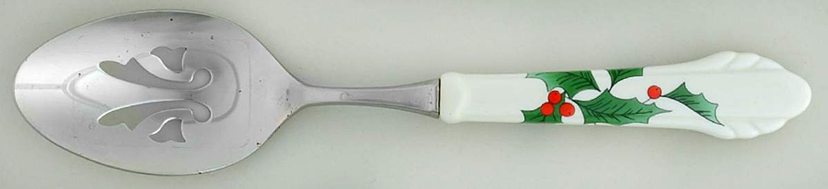 Ribbon Holly Pierced Tablespoon (Serving Spoon) by Mikasa-1
