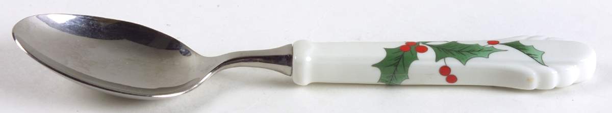 Ribbon Holly Place/Oval Soup Spoon by Mikasa-1