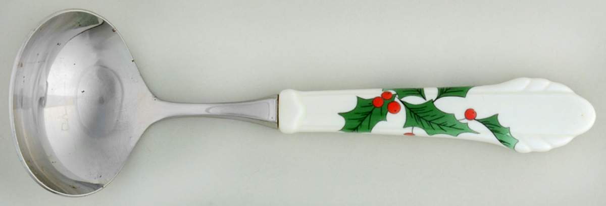 Ribbon Holly Gravy Ladle with Stainless Bowl by Mikasa-1