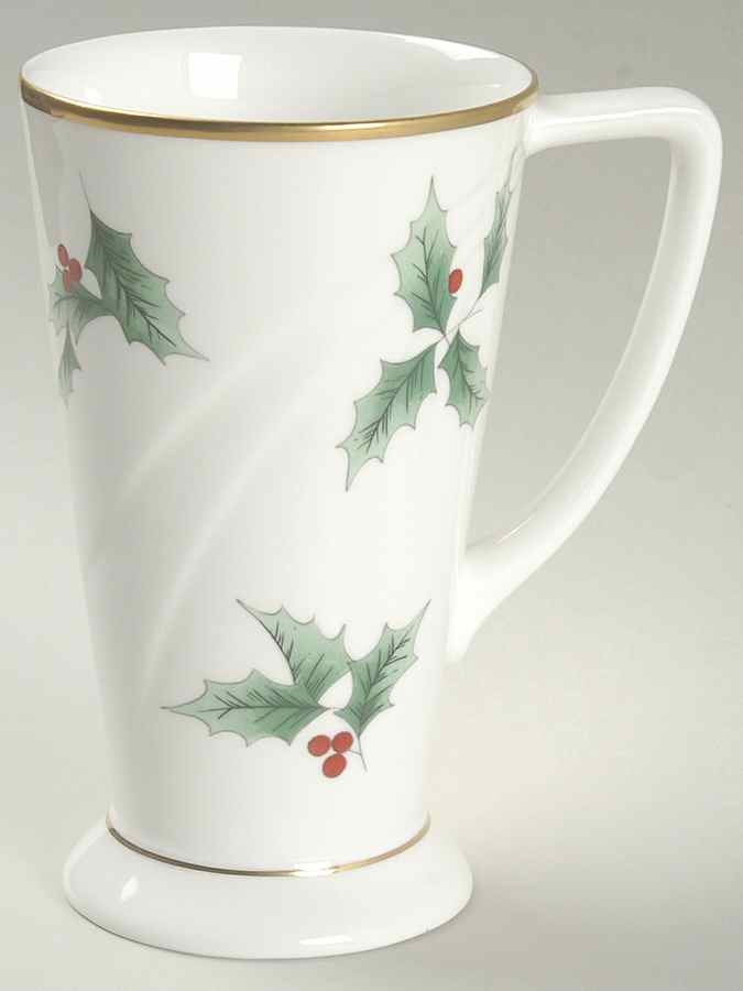 Ribbon Holly Cappuccino Mug by Mikasa-1