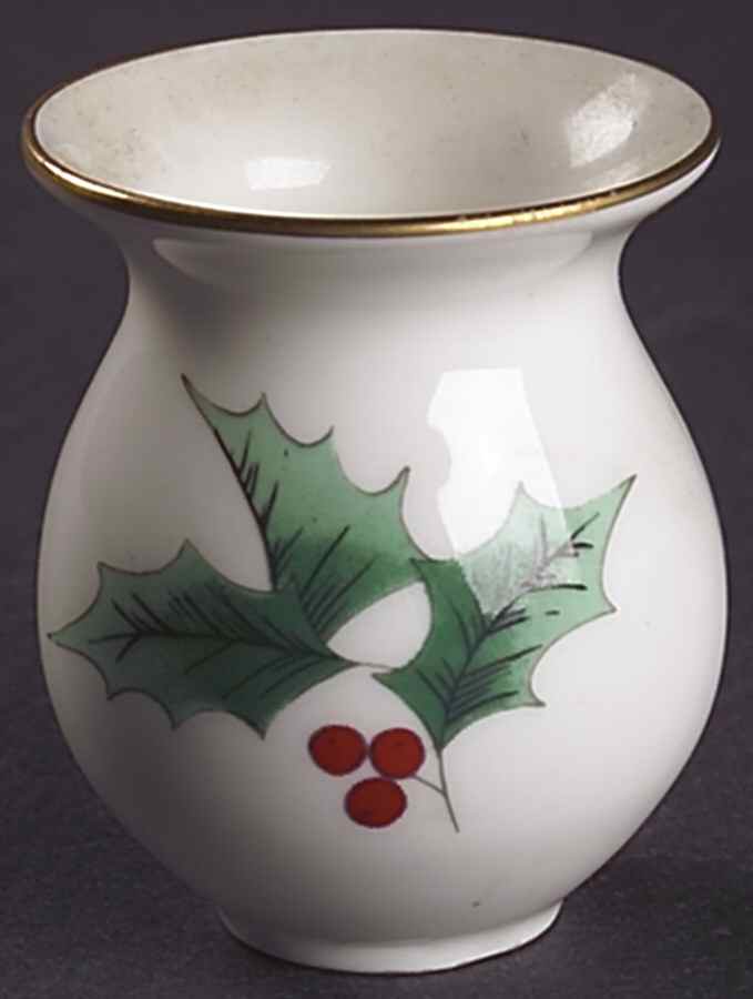 Ribbon Holly Mini Bud Vase by Mikasa-1