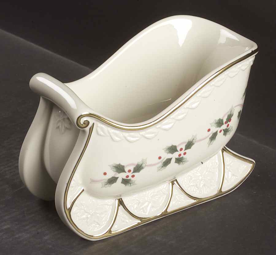 Ribbon Holly Sleigh Centerpiece by Mikasa-1