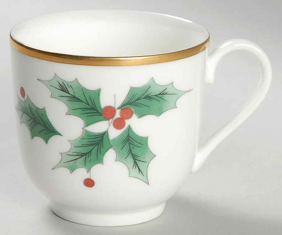 Ribbon Holly Flat Demitasse Cup by Mikasa-1