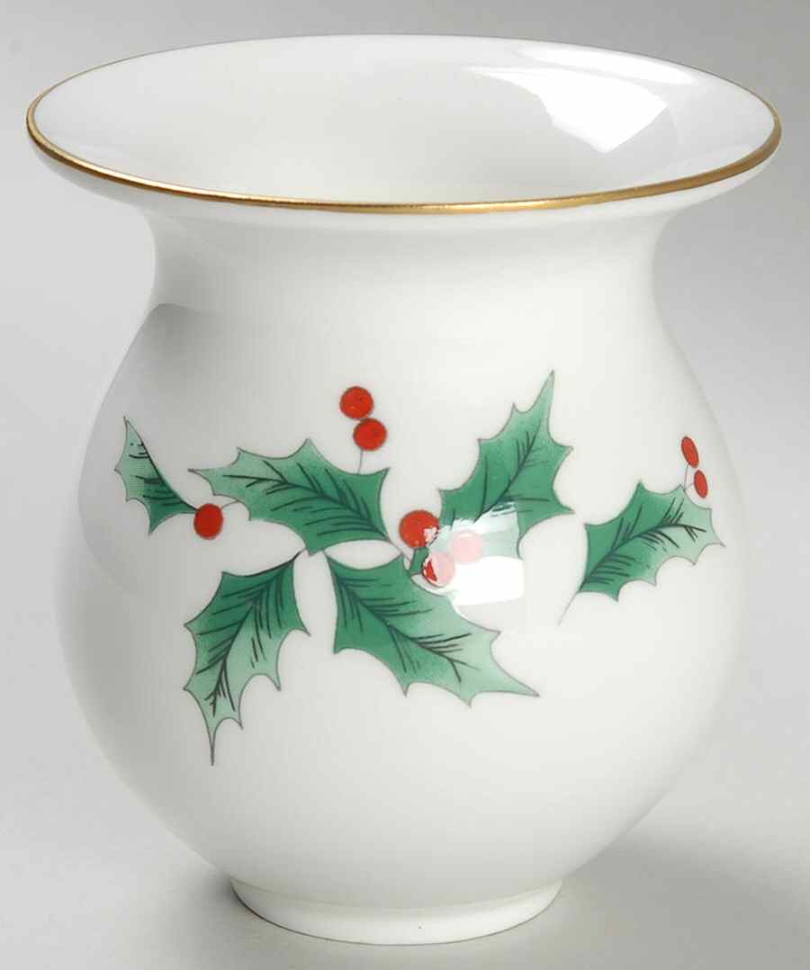 Ribbon Holly 3" Vase by Mikasa-1